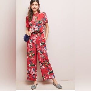 Anthropologie Ett:Twa Karlie Floral jumpsuit with pockets